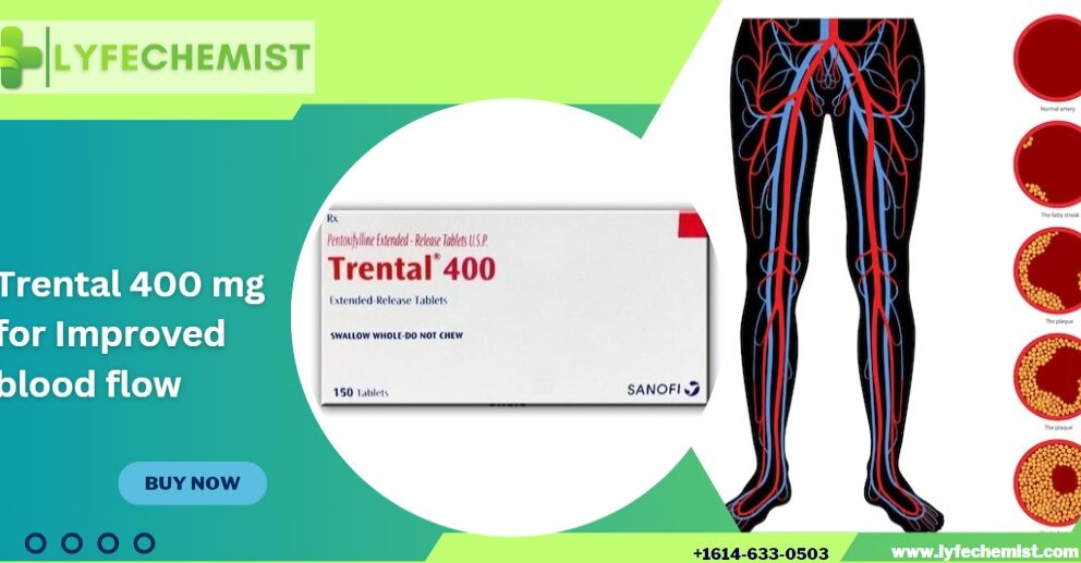 Trental 400 mg for Improved blood flow